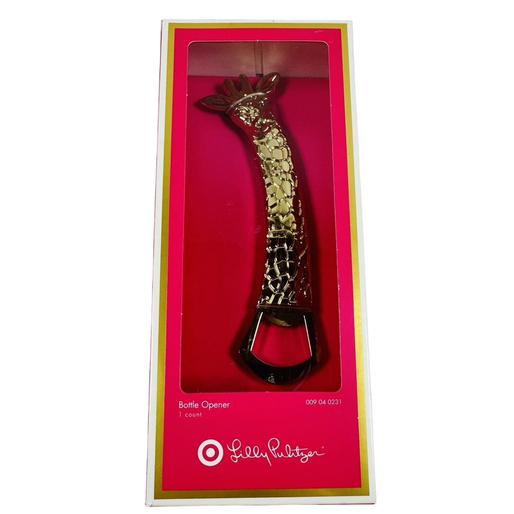 Lilly Pulitzer Giraffe Bottle Opener Gold Metal Target Exclusive New Boxed